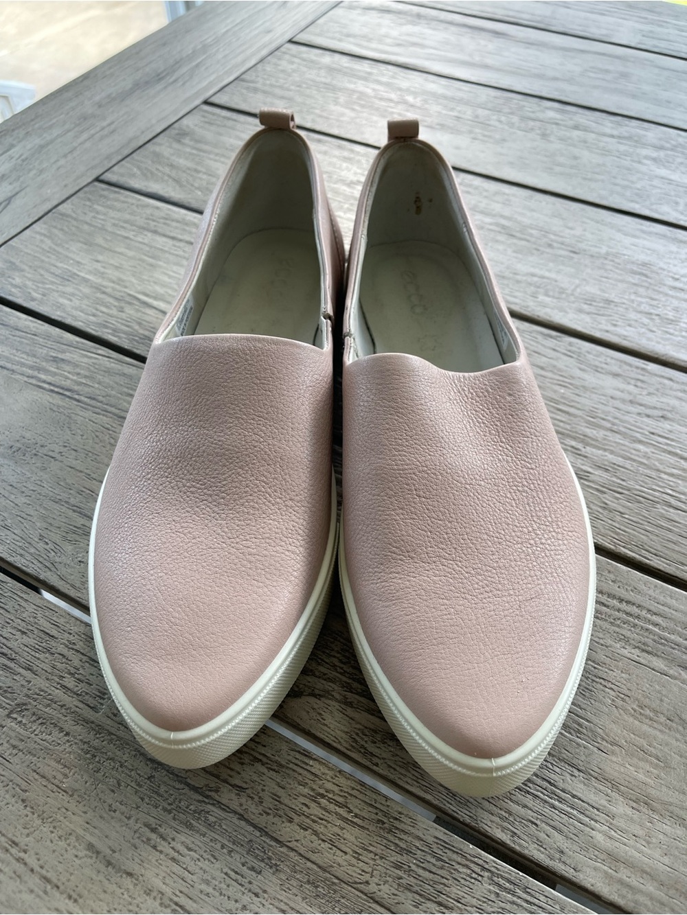 ECCO Gillian Powder Pink Leather Slip On Sneakers Women’s Size 42 EU 11 US